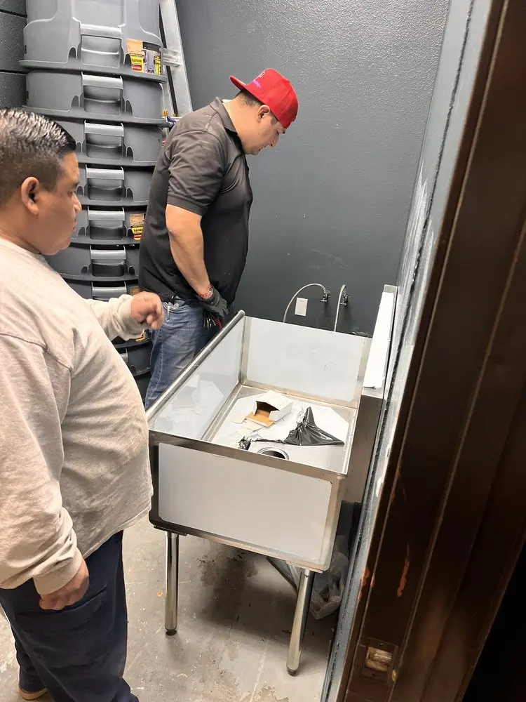 Commercial plumbing and sink installation in Jamestown